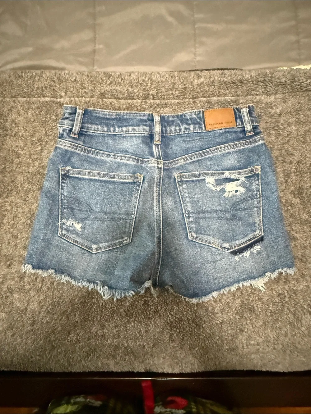 American Eagle Outfitters Distressed Denim Jean Shorts - Blue